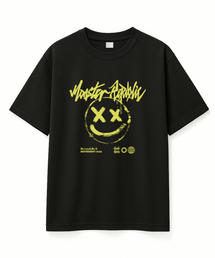 MONSTER REPUBLIC（モンスターリパブリック）の「スマイルパステルイエローティーシャツブラック_8140（Tシャツ/カットソー）」