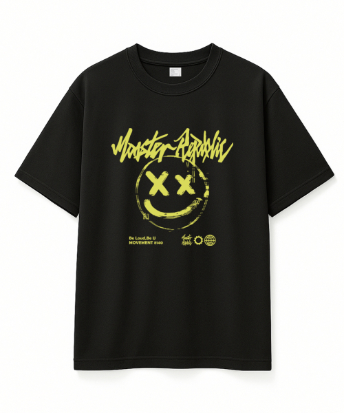 MONSTER REPUBLIC(モンスターリパブリック)の「スマイルパステルイエローティーシャツブラック_8140(Tシャツ/カットソー・レディース・その他・X-LARGE/SMALL/MEDIUM/LARGE)」の1枚目の写真