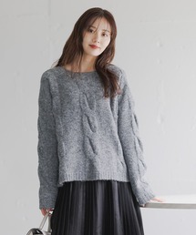 Andemiu | ユルケーブルニット617733(ニット/セーター)