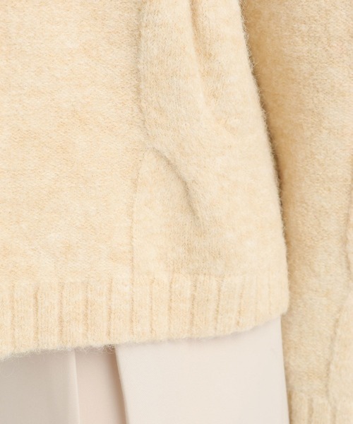 Andemiu（アンデミュウ）の「ユルケーブルニット617733（ニット/セーター・レディース・チャコールグレー/パープル/アイボリー・FREE）」の16枚目の写真