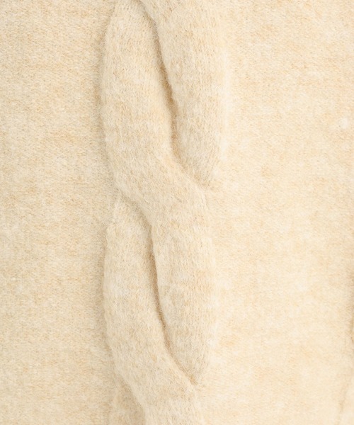 Andemiu（アンデミュウ）の「ユルケーブルニット617733（ニット/セーター・レディース・チャコールグレー/パープル/アイボリー・FREE）」の18枚目の写真