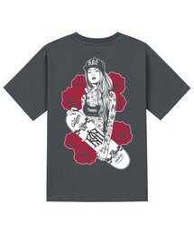 KTG0152 チカノガールズ スケートボード 半袖Tシャツ - グレー