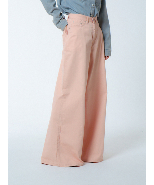 UNKNOWN PLANET(アンノウンプラネット)の「ワイドフレア綿パンツピーチピンク(その他パンツ・レディース・その他・LARGE/MEDIUM/SMALL)」の1枚目の写真