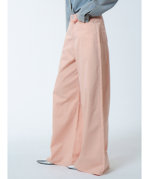 UNKNOWN PLANET(アンノウンプラネット)の「ワイドフレア綿パンツピーチピンク(その他パンツ・レディース・その他・LARGE/MEDIUM/SMALL)」の2枚目の写真