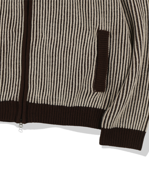 NOT4NERD(ノットフォーナード)の「444 Logo Two Tone Rib Knit Zip Up - Beige(カーディガン/ボレロ・レディース・その他・SMALL/MEDIUM/LARGE/X-LARGE)」の10枚目の写真