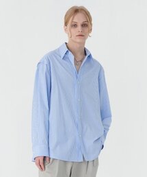 MARTIN PLAN（マーティンプラン）の「Shoulder Flash Stripe Shirts - BLUE（シャツ/ブラウス）」