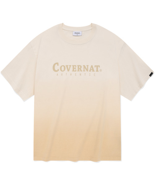 COVERNAT(カバーナット)の「ダイングアセンティックロゴTシャツベージュ(Tシャツ/カットソー・レディース・その他・LARGE/MEDIUM/SMALL/X-LARGE)」の1枚目の写真