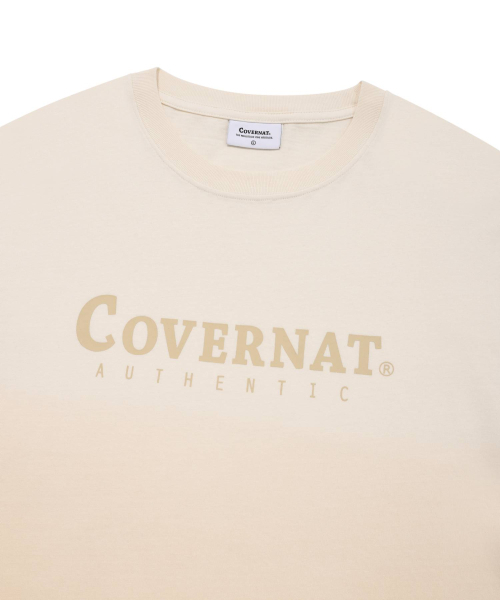 COVERNAT(カバーナット)の「ダイングアセンティックロゴTシャツベージュ(Tシャツ/カットソー・レディース・その他・LARGE/MEDIUM/SMALL/X-LARGE)」の3枚目の写真