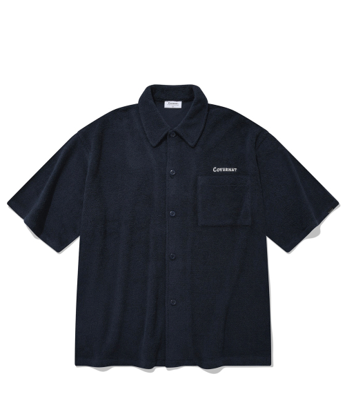 COVERNAT(カバーナット)の「テリーオープンカラーシャツネイビー(シャツ/ブラウス・レディース・その他・LARGE/MEDIUM/SMALL)」の1枚目の写真