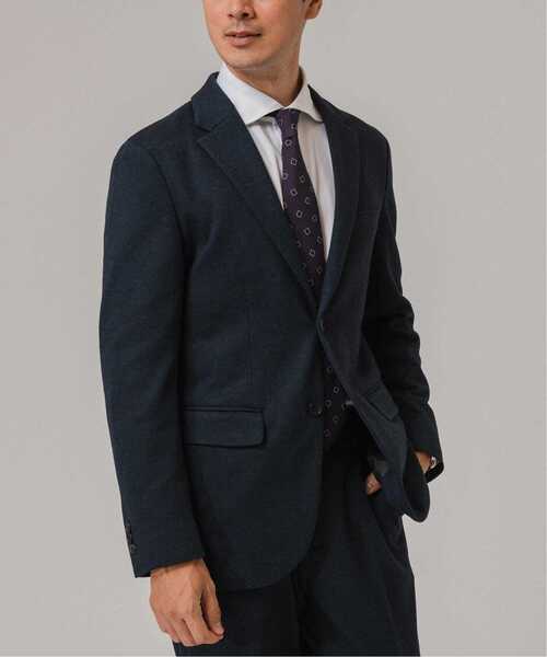 EDIFICE(エディフィス)の「コットン/ウール ジャージー 2ボタン ジャケット【セットアップ着用可】(テーラードジャケット・メンズ・チャコールグレー/ブラウン系その他/ダークブルー/ネイビー・LARGE/MEDIUM/SMALL)」の4枚目の写真