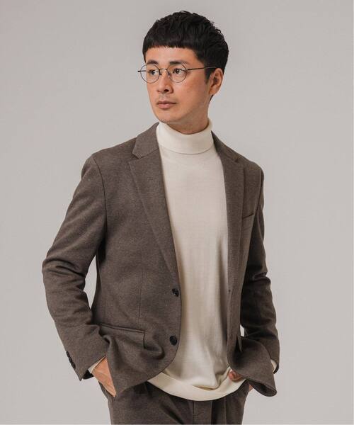 EDIFICE(エディフィス)の「コットン/ウール ジャージー 2ボタン ジャケット【セットアップ着用可】(テーラードジャケット・メンズ・チャコールグレー/ブラウン系その他/ダークブルー/ネイビー・LARGE/MEDIUM/SMALL)」の6枚目の写真