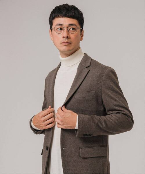 EDIFICE(エディフィス)の「コットン/ウール ジャージー 2ボタン ジャケット【セットアップ着用可】(テーラードジャケット・メンズ・チャコールグレー/ブラウン系その他/ダークブルー/ネイビー・LARGE/MEDIUM/SMALL)」の7枚目の写真