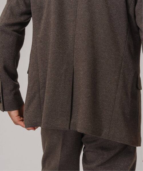 EDIFICE(エディフィス)の「コットン/ウール ジャージー 2ボタン ジャケット【セットアップ着用可】(テーラードジャケット・メンズ・チャコールグレー/ブラウン系その他/ダークブルー/ネイビー・LARGE/MEDIUM/SMALL)」の8枚目の写真