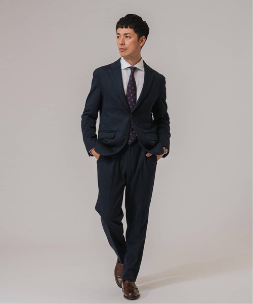 EDIFICE(エディフィス)の「コットン/ウール ジャージー 2ボタン ジャケット【セットアップ着用可】(テーラードジャケット・メンズ・チャコールグレー/ブラウン系その他/ダークブルー/ネイビー・LARGE/MEDIUM/SMALL)」の11枚目の写真