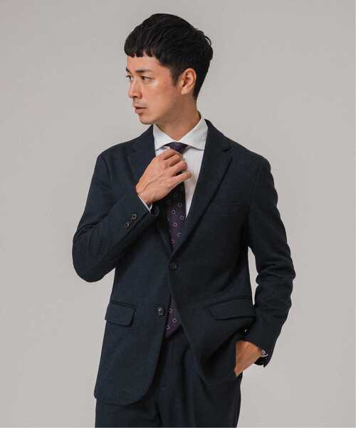 EDIFICE(エディフィス)の「コットン/ウール ジャージー 2ボタン ジャケット【セットアップ着用可】(テーラードジャケット・メンズ・チャコールグレー/ブラウン系その他/ダークブルー/ネイビー・LARGE/MEDIUM/SMALL)」の15枚目の写真