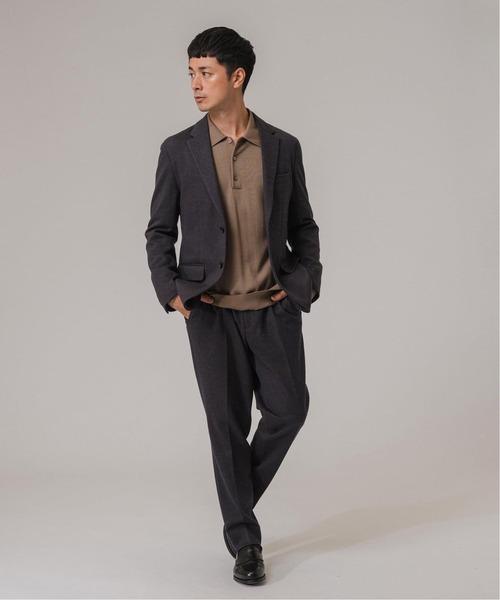 EDIFICE(エディフィス)の「コットン/ウール ジャージー 2ボタン ジャケット【セットアップ着用可】(テーラードジャケット・メンズ・チャコールグレー/ブラウン系その他/ダークブルー/ネイビー・LARGE/MEDIUM/SMALL)」の21枚目の写真