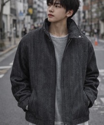 CREARE -LINO- | スタンドカラーヘリンボーンブルゾン(ブルゾン)
