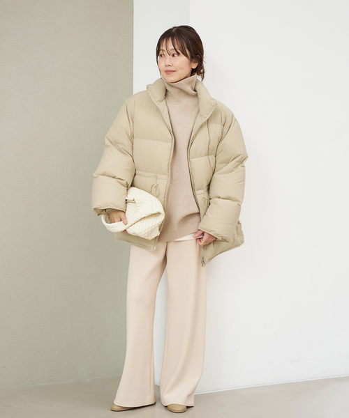 plage（プラージュ）の「HAKUU / ハクウ 別注 ダウンジャケット（ダウンジャケット/コート・レディース・ブラック/ベージュ系その他・FREE）」の3枚目の写真