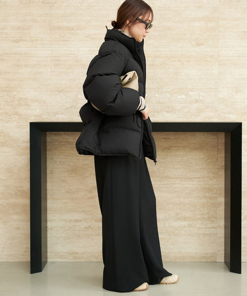 plage（プラージュ）の「HAKUU / ハクウ 別注 ダウンジャケット（ダウンジャケット/コート・レディース・ブラック/ベージュ系その他・FREE）」の10枚目の写真