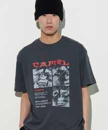 キャメルクラシックミス半袖Tシャツ(チャコール)