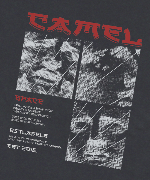 CAMEL WORK(キャメルワーク)の「キャメルクラシックミス半袖Tシャツ(チャコール)(Tシャツ/カットソー・メンズ・その他・LARGE/MEDIUM/X-LARGE)」の4枚目の写真