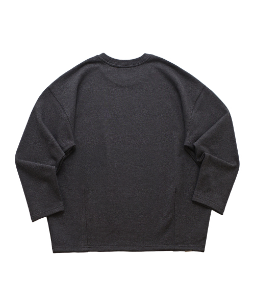 A NOTHING(アナッシング)の「HEAVY-TERRY BALLOON SWEAT BOX TEE (Charcoal)(Tシャツ/カットソー・レディース・その他・LARGE/MEDIUM)」の2枚目の写真