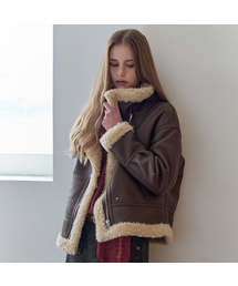 MAXZA（マージャコレクション）の「フェイクファートリミングムートンジャケット（その他アウター）」