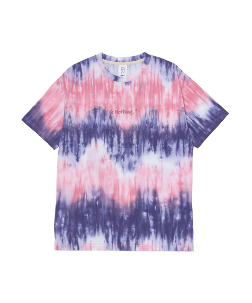 A NOTHING(アナッシング)の「TIE-DYE R.M. DROP-SHOULDER 1/2 TEE (Pink)(Tシャツ/カットソー・レディース・その他・SMALL/LARGE/MEDIUM)」の1枚目の写真