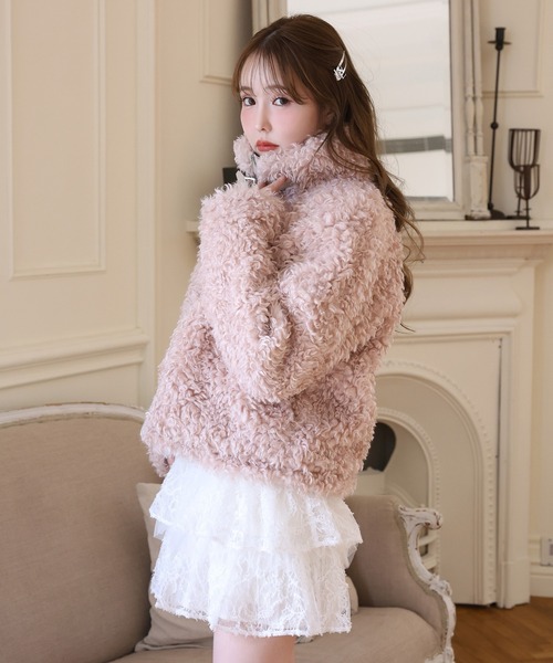 one after another NICE CLAUP(ワンアフターアナザーナイスクラップ)の「フリルティアードミニスカート(スカート・レディース・アイボリー/ブラック/オフホワイト・FREE)」の14枚目の写真