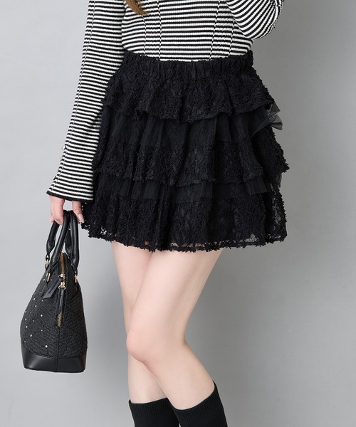セール】フリルティアードミニスカート（スカート）｜one after