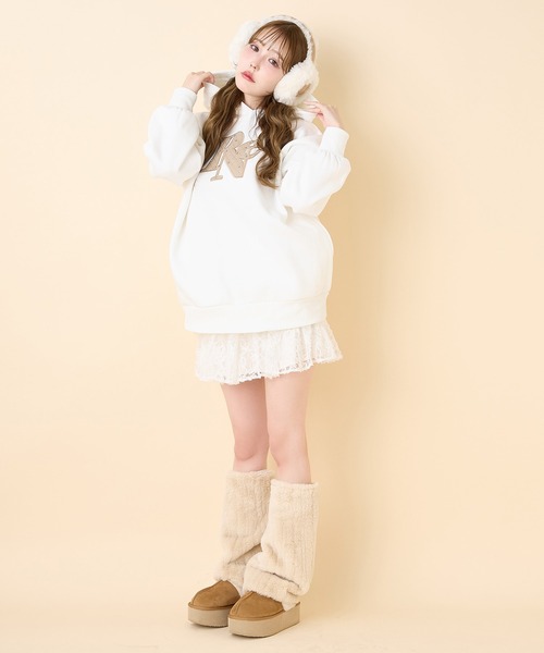 one after another NICE CLAUP(ワンアフターアナザーナイスクラップ)の「フリルティアードミニスカート(スカート・レディース・アイボリー/ブラック/オフホワイト・FREE)」の10枚目の写真