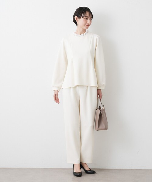 Dessin（デッサン）の「【入卒/セレモニー/セットアップ可能】ジョーゼットパンツ（その他パンツ・レディース・ホワイト系/ブラック・01/02/03）」の5枚目の写真