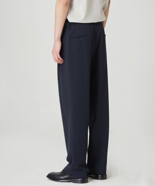 247SERIES(247シリーズ)の「2プリーツサイドアジャスターパンツ ダークネイビー(スラックス・メンズ・ダークネイビー・SMALL/MEDIUM/LARGE/X-SMALL)」の3枚目の写真