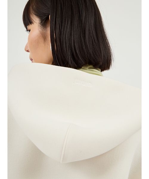 emmi（エミ）の「ダンボールジップアップフーディー（パーカー・レディース・ライトグレー/ブラウン/オフホワイト・F）」の7枚目の写真