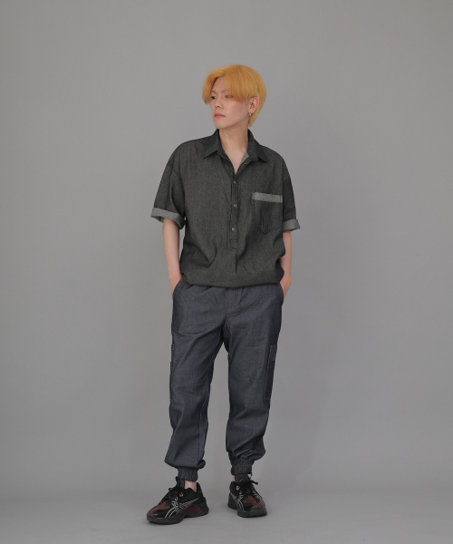 SAINTCREW(セントクルー)の「ボールドアンクバンドカーゴジョガーパンツ BAC-328 デニムライトインディゴ(デニムパンツ・メンズ・その他・MEDIUM/LARGE/X-LARGE)」の9枚目の写真