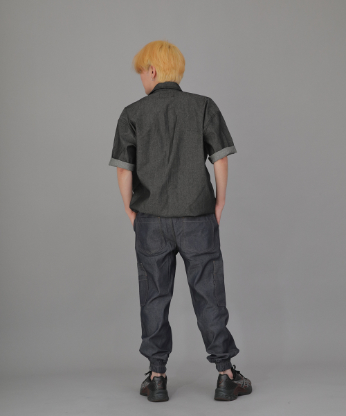 SAINTCREW(セントクルー)の「ボールドアンクバンドカーゴジョガーパンツ BAC-328 デニムライトインディゴ(デニムパンツ・メンズ・その他・MEDIUM/LARGE/X-LARGE)」の3枚目の写真