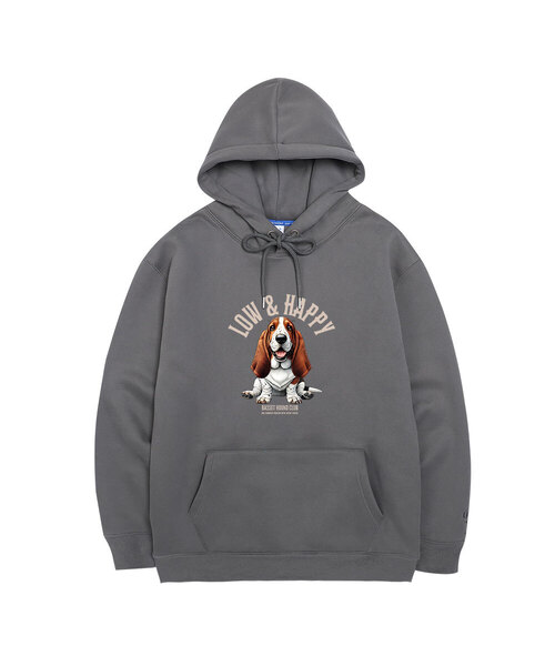 OHP（ワンハンドレッドパーセント）の「OHPxGOODD バセットハウンド 起毛フードパーカー（パーカー・メンズ・ブラック/Beige/ダークグレー・4XL/3XL/M(95)/L/2XL/XL）」の3枚目の写真