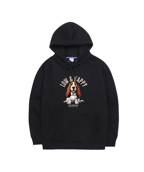 OHP（ワンハンドレッドパーセント）の「OHPxGOODD バセットハウンド 起毛フードパーカー（パーカー・メンズ・ブラック/Beige/ダークグレー・4XL/3XL/M(95)/L/2XL/XL）」の2枚目の写真