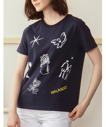 Hola Drawing T-shirt (Midnight navy)