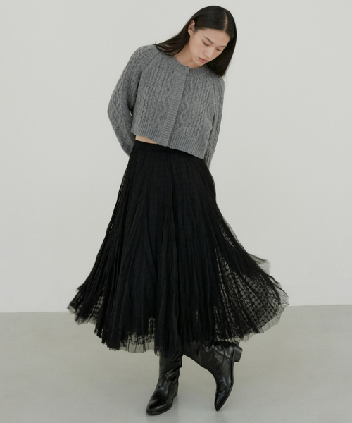 OCTETTE(オテット)の「LACE SHA-SKIRTS_BLACK(スカート・レディース・ブラック・SMALL/MEDIUM)」の2枚目の写真