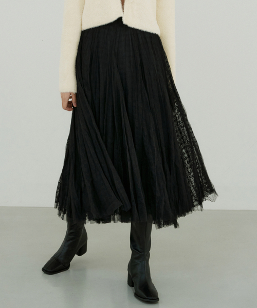 OCTETTE(オテット)の「LACE SHA-SKIRTS_BLACK(スカート・レディース・ブラック・SMALL/MEDIUM)」の4枚目の写真