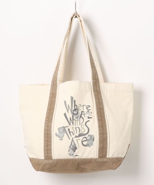 WESTSEA(ウエストシー)の「かいじゅうたちのいるところ / WHERE THE WILD THINGS ARE コットンキャンバス生地 トートバッグ(トートバッグ・メンズ・グレー/アイボリー・FREE)」の2枚目の写真