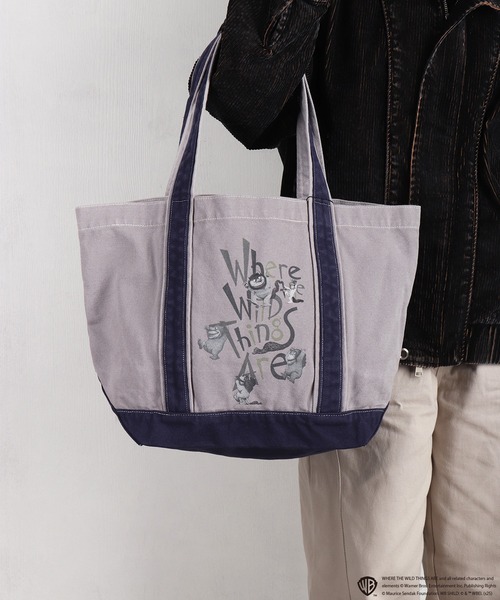 WESTSEA(ウエストシー)の「かいじゅうたちのいるところ / WHERE THE WILD THINGS ARE コットンキャンバス生地 トートバッグ(トートバッグ・メンズ・グレー/アイボリー・FREE)」の7枚目の写真