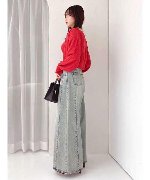 dazzlin(ダズリン)の「ミニシャギーラメニットカーデトップス(カーディガン/ボレロ・レディース・グレー/ベージュ/ピンク/レッド・FREE)」の15枚目の写真