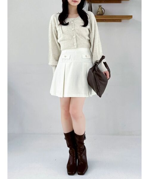 dazzlin(ダズリン)の「ミニシャギーラメニットカーデトップス(カーディガン/ボレロ・レディース・グレー/ベージュ/ピンク/レッド・FREE)」の20枚目の写真