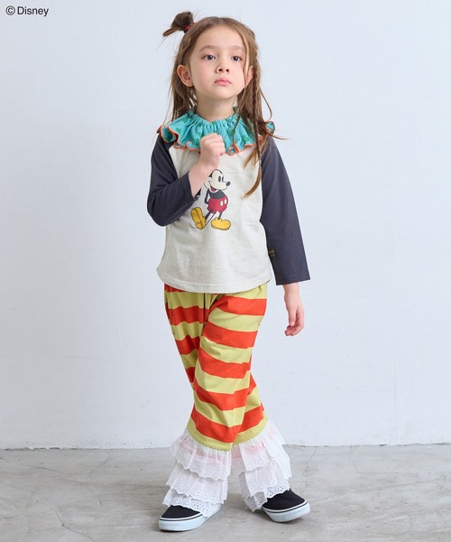 MARKEY'S(マーキーズ)の「レースフリルティアードボーダーパンツ(その他パンツ・キッズ・ブラック系その他/レッド系その他/ピンク系その他・140/130/120/110/100/90/150)」の10枚目の写真