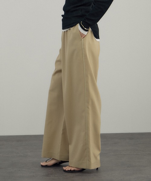 AMERICANA(アメリカーナ)の「【Americana(アメリカーナ) for SALON】ワイドパンツ/セットアップ対応(その他パンツ・レディース・ダークブラウン/ベージュ・FREE)」の2枚目の写真