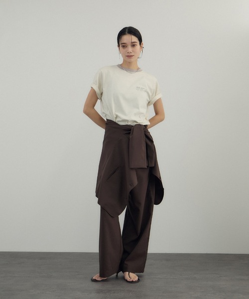 AMERICANA(アメリカーナ)の「【Americana(アメリカーナ) for SALON】ワイドパンツ/セットアップ対応(その他パンツ・レディース・ダークブラウン/ベージュ・FREE)」の14枚目の写真