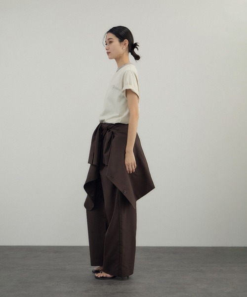 AMERICANA(アメリカーナ)の「【Americana(アメリカーナ) for SALON】ワイドパンツ/セットアップ対応(その他パンツ・レディース・ダークブラウン/ベージュ・FREE)」の15枚目の写真