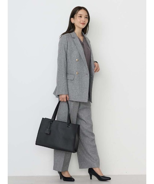 Perfect Suit FActory(パーフェクトスーツファクトリー)の「ヴィンテージツィード ダブルジャケット グレー/チャコールグレー(その他アウター・レディース・チャコールグレー/グレー・L/M)」の3枚目の写真